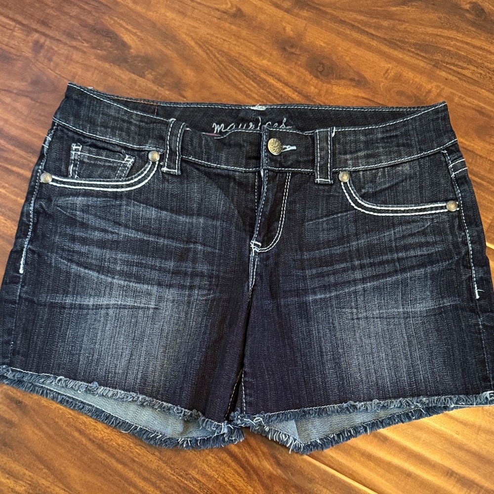 Maurices Women's Dark Blue Jean Shorts